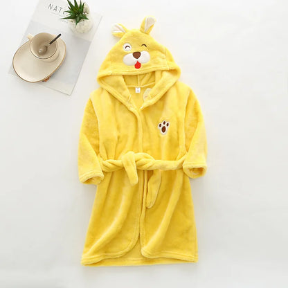 Cozy Cartoon Character Bathrobe for Kids