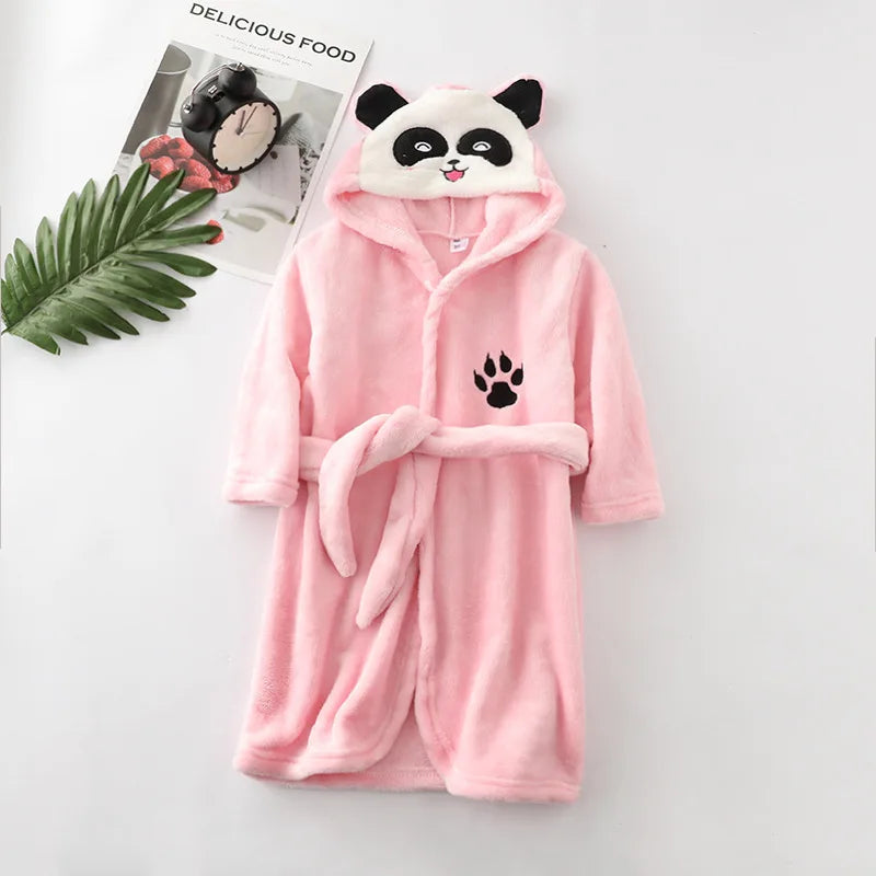 Cozy Cartoon Character Bathrobe for Kids