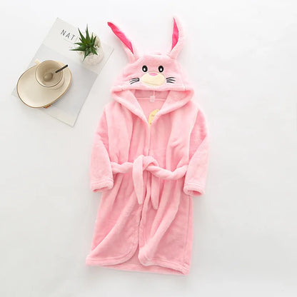 Cozy Cartoon Character Bathrobe for Kids