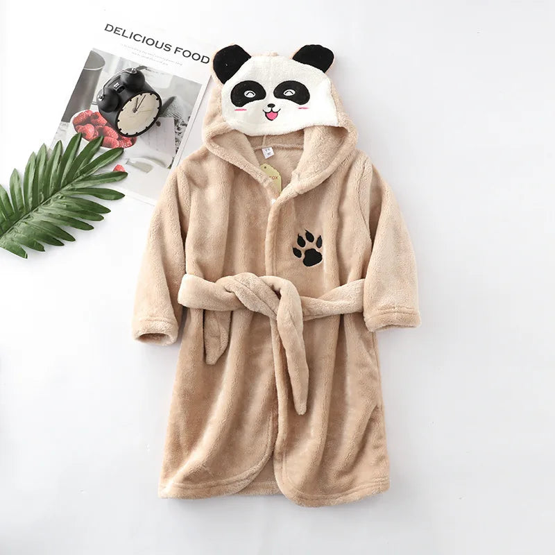 Cozy Cartoon Character Bathrobe for Kids