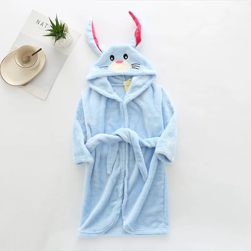 Cozy Cartoon Character Bathrobe for Kids