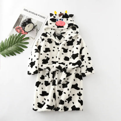 Cozy Cartoon Character Bathrobe for Kids