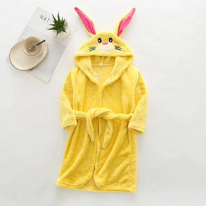 Cozy Cartoon Character Bathrobe for Kids