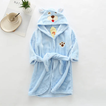 Cozy Cartoon Character Bathrobe for Kids