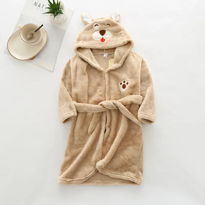 Cozy Cartoon Character Bathrobe for Kids