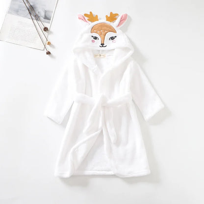 Cozy Cartoon Character Bathrobe for Kids