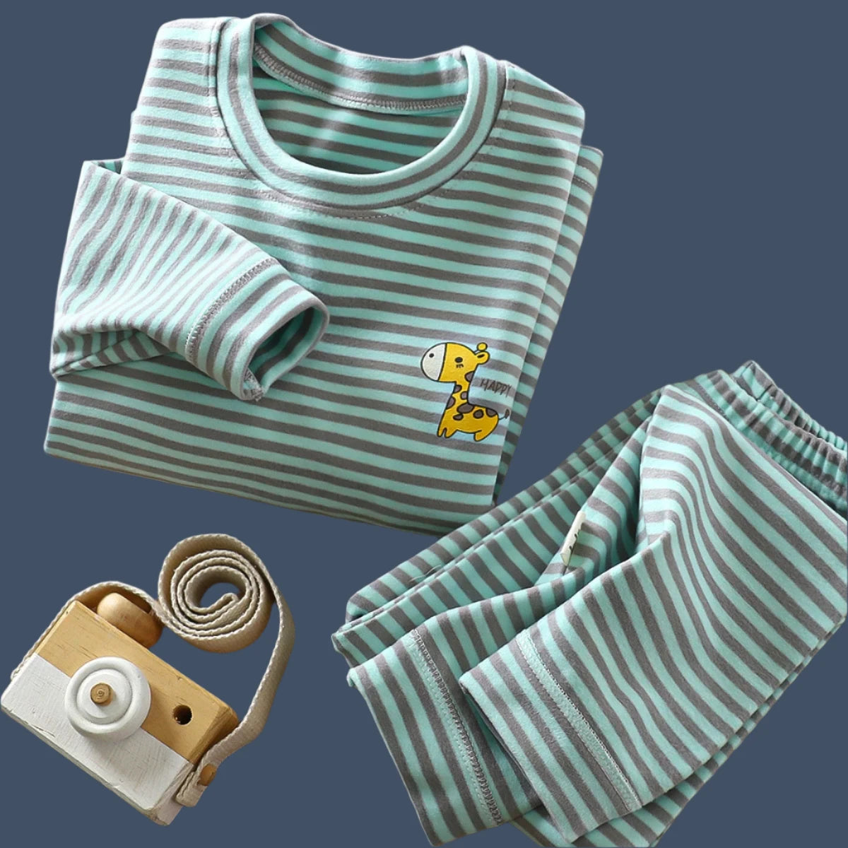 Cozy Striped Thicken Pajama Set for Kids