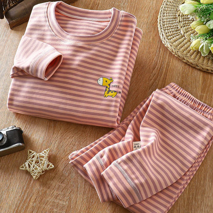 Cozy Striped Thicken Pajama Set for Kids